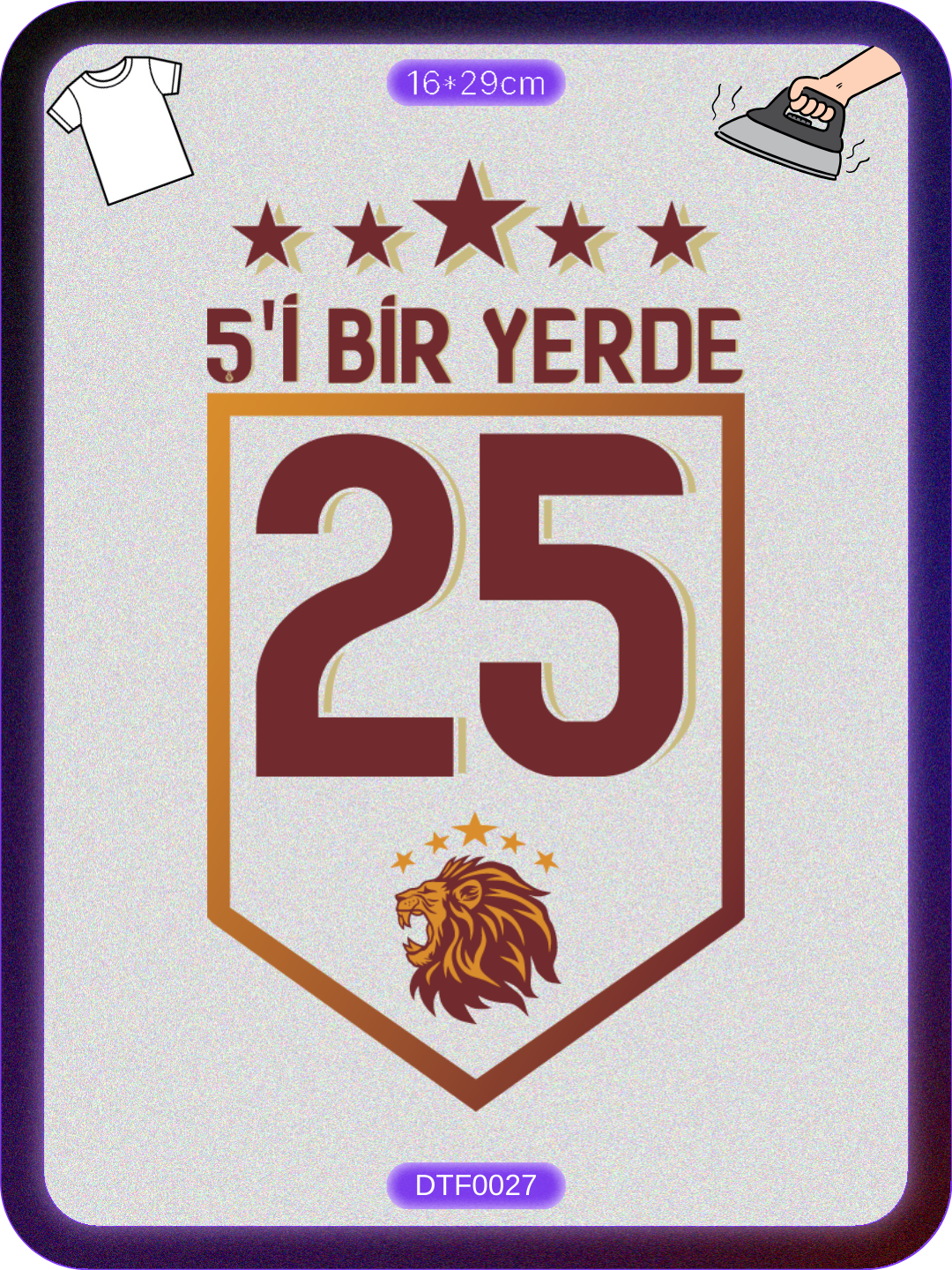 Galatasaray Beşi Bir Yerde 2 DTF Transfer Kağıdı A4 - Ütüyle Yapıştır Ürün ana görseli