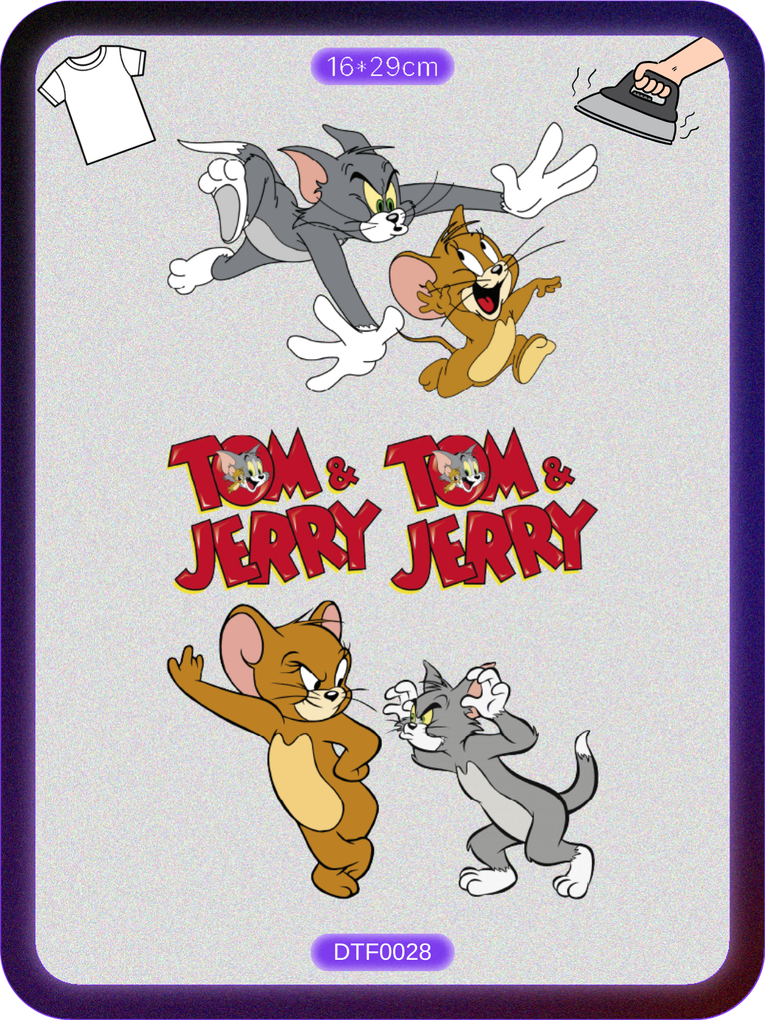 Tom ve Jerry 2 DTF Transfer Kağıdı A4 - Ütüyle Yapıştır Ürün ana görseli