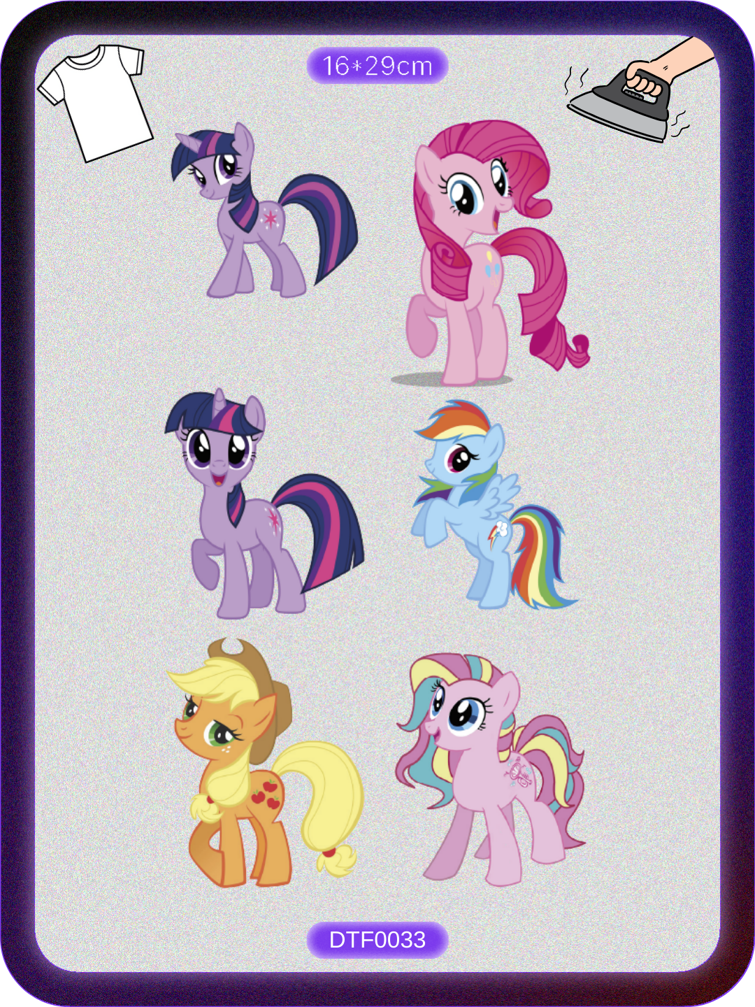 My Little Pony 2 DTF Transfer Kağıdı A4 - Ütüyle Yapıştır Ürün ana görseli