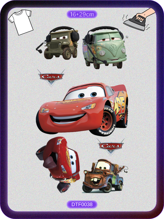 Şimşek McQueen 2 DTF Transfer Kağıdı A4 - Ütüyle Yapıştır