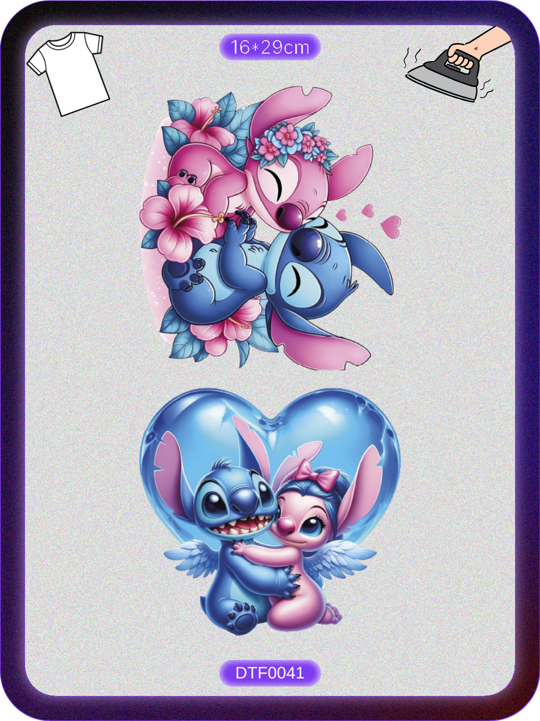 Lilo ve Stitch 1 DTF Transfer Kağıdı A4 - Ütüyle Yapıştır Ürün ana görseli