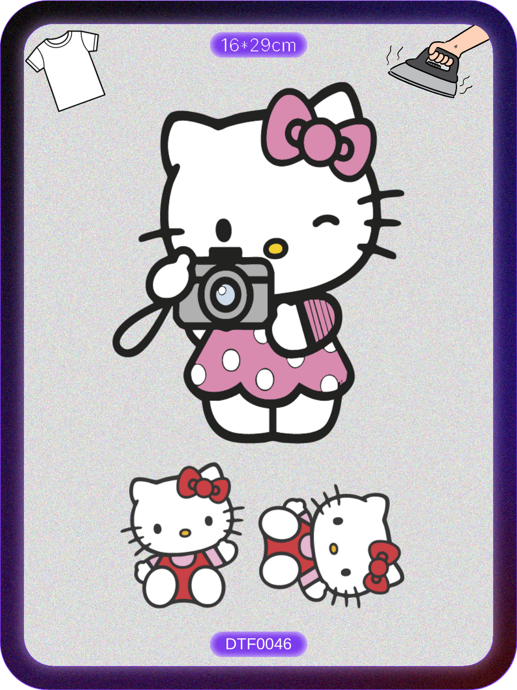 Hello Kitty 1 DTF Transfer Kağıdı A4 - Ütüyle Yapıştır