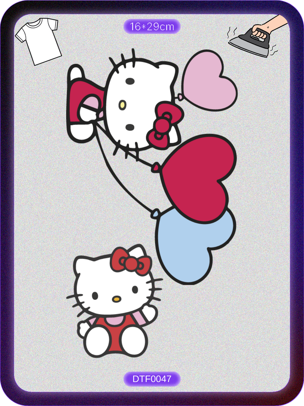 Hello Kitty 2 DTF Transfer Kağıdı A4 - Ütüyle Yapıştır