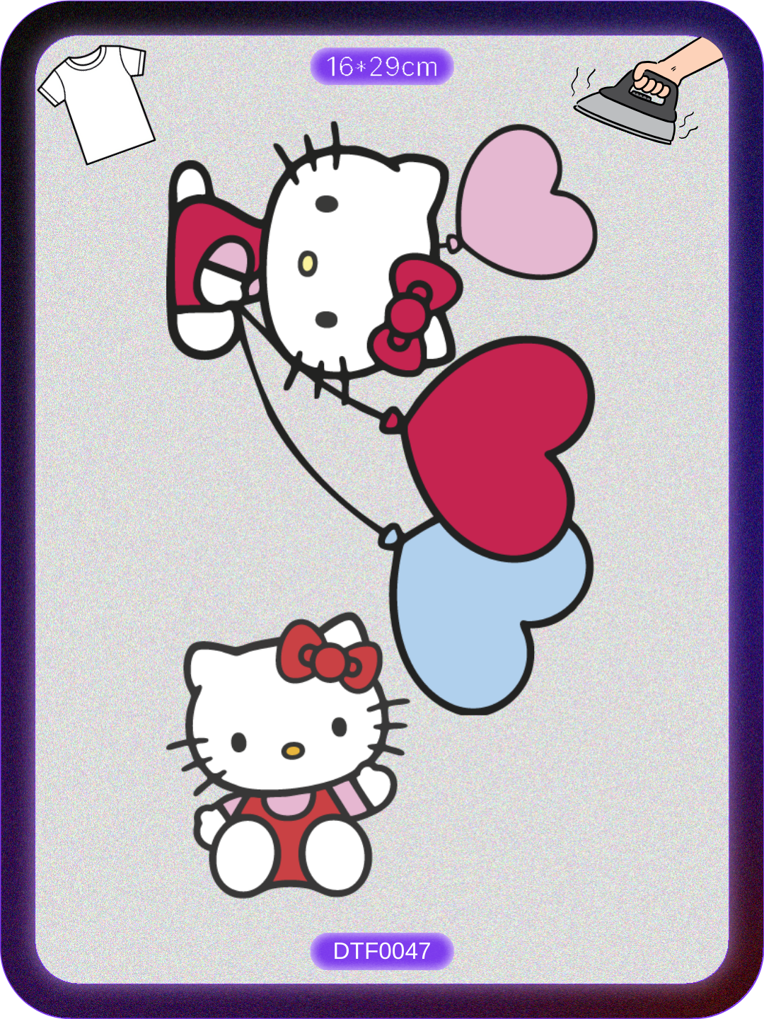 Hello Kitty 2 DTF Transfer Kağıdı A4 - Ütüyle Yapıştır