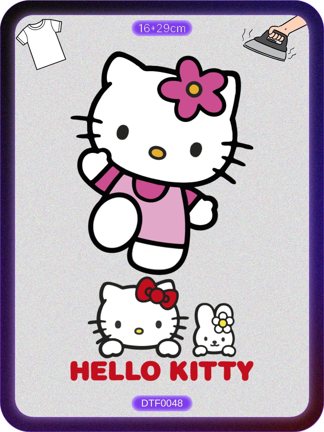 Hello Kitty 3 DTF Transfer Kağıdı A4 - Ütüyle Yapıştır Ürün ana görseli