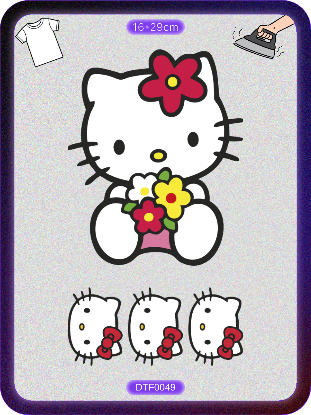 Hello Kitty 4 DTF Transfer Kağıdı A4 - Ütüyle Yapıştır Ürün ana görseli