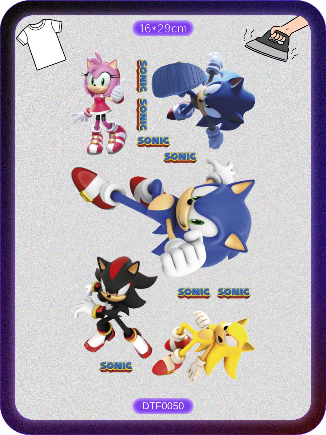 Sonic 1 DTF Transfer Kağıdı A4 - Ütüyle Yapıştır