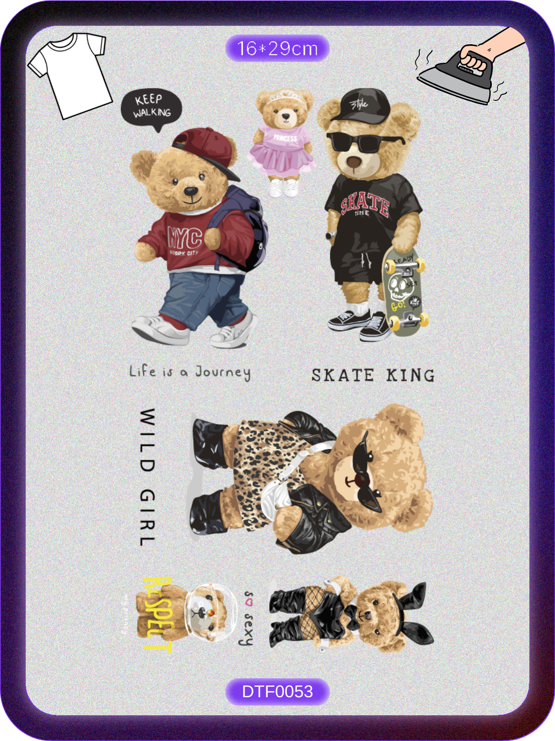 Teddy Ayıcık 1 DTF Transfer Kağıdı A4 - Ütüyle Yapıştır