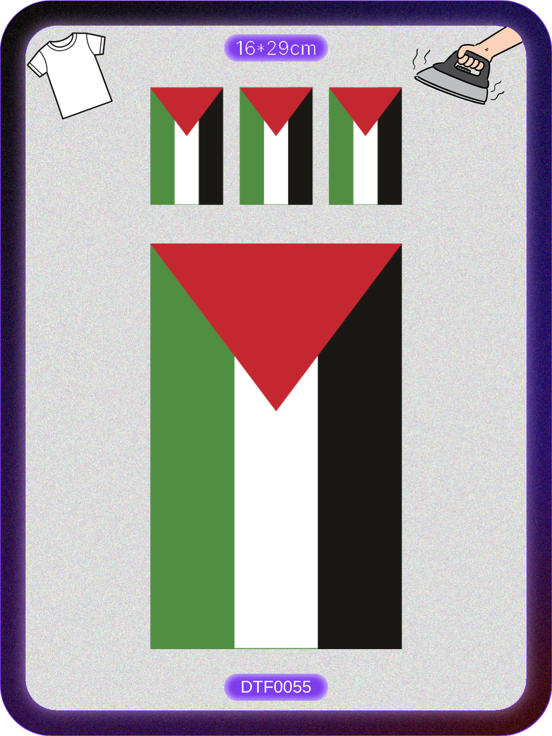 Filistin Bayrağı 1 DTF Transfer Kağıdı A4 - Ütüyle Yapıştır Ürün ana görseli