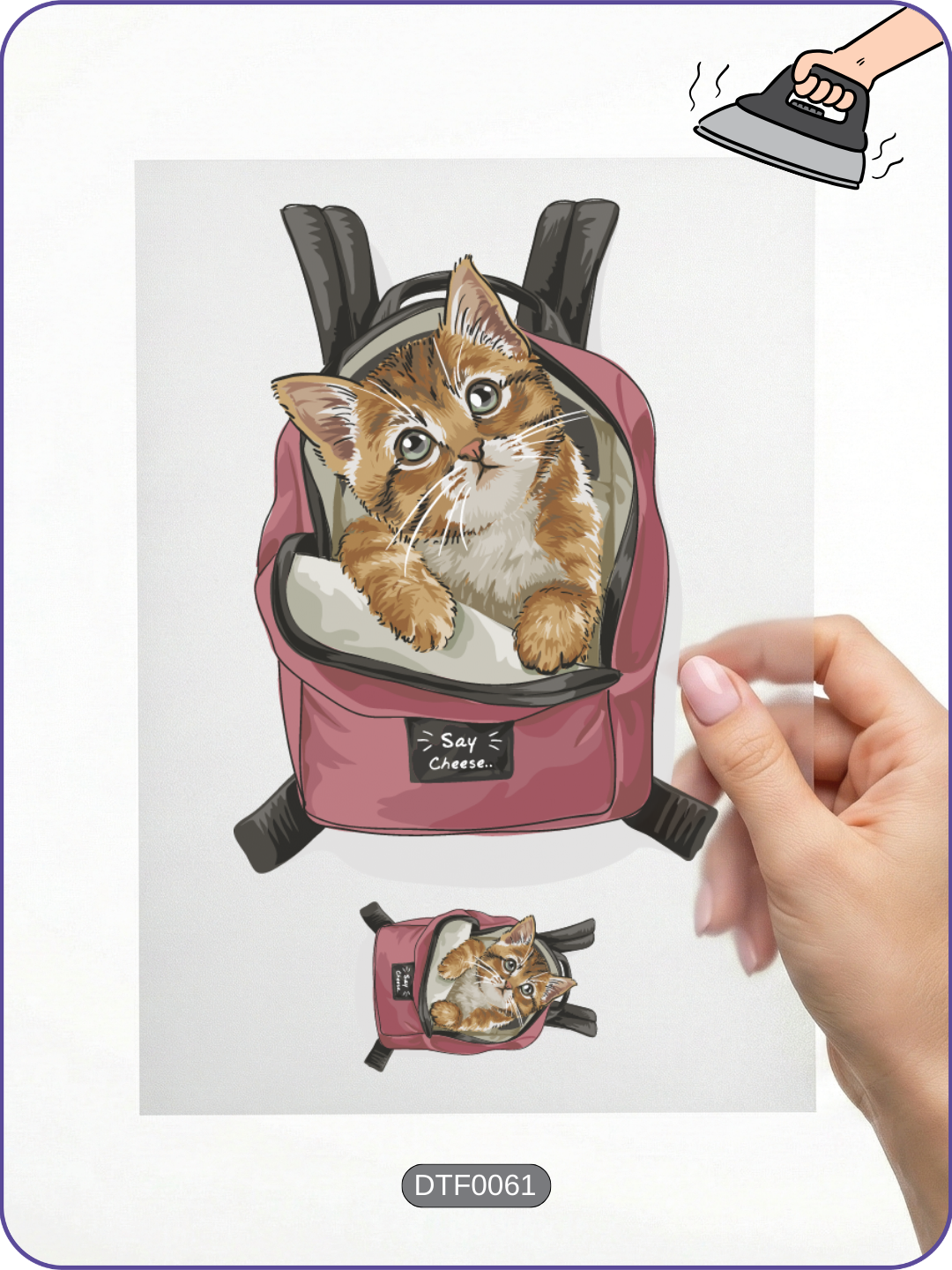 Kedi 1 DTF Transfer Kağıdı A4 - Ütüyle Yapıştır Ürün ana görseli