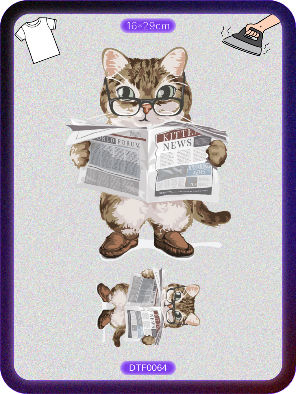 Kedi 3 DTF Transfer Kağıdı A4 - Ütüyle Yapıştır