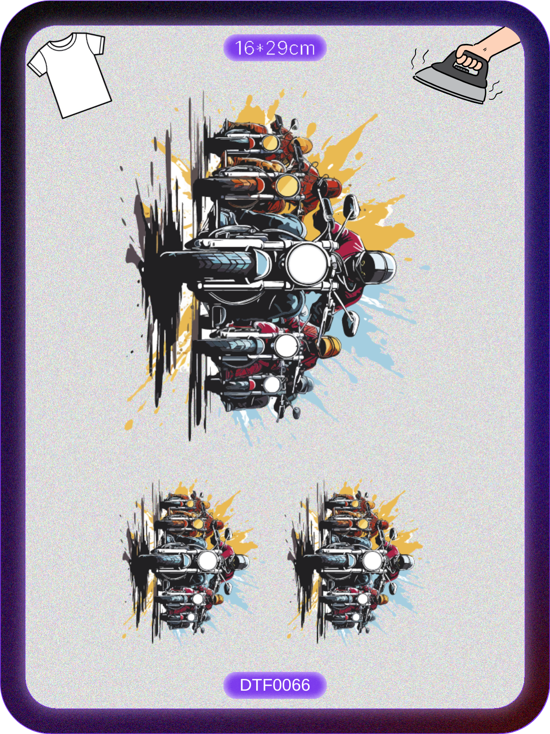 Motosiklet 1 DTF Transfer Kağıdı A4 - Ütüyle Yapıştır Ürün ana görseli