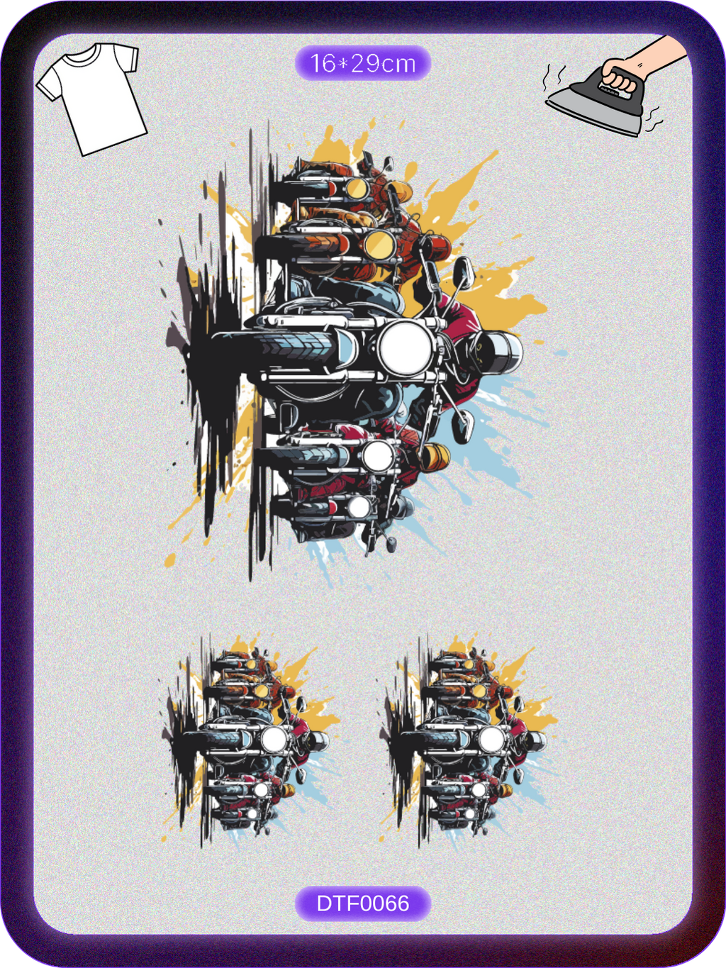 Motosiklet 1 DTF Transfer Kağıdı A4 - Ütüyle Yapıştır