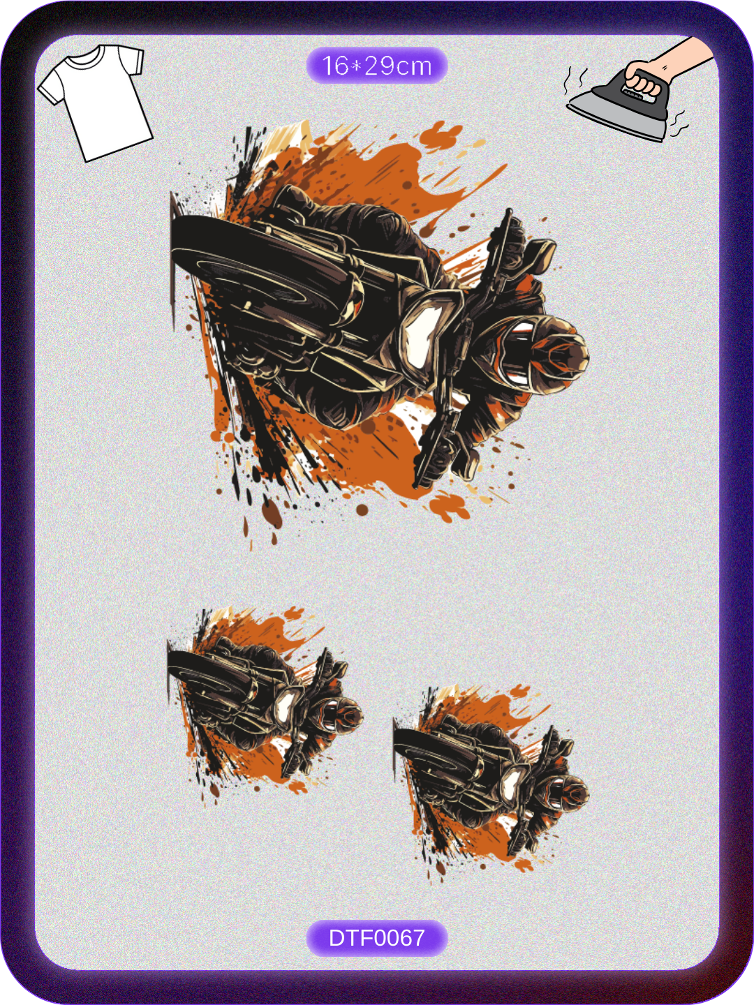 Motosiklet 2 DTF Transfer Kağıdı A4 - Ütüyle Yapıştır Ürün ana görseli