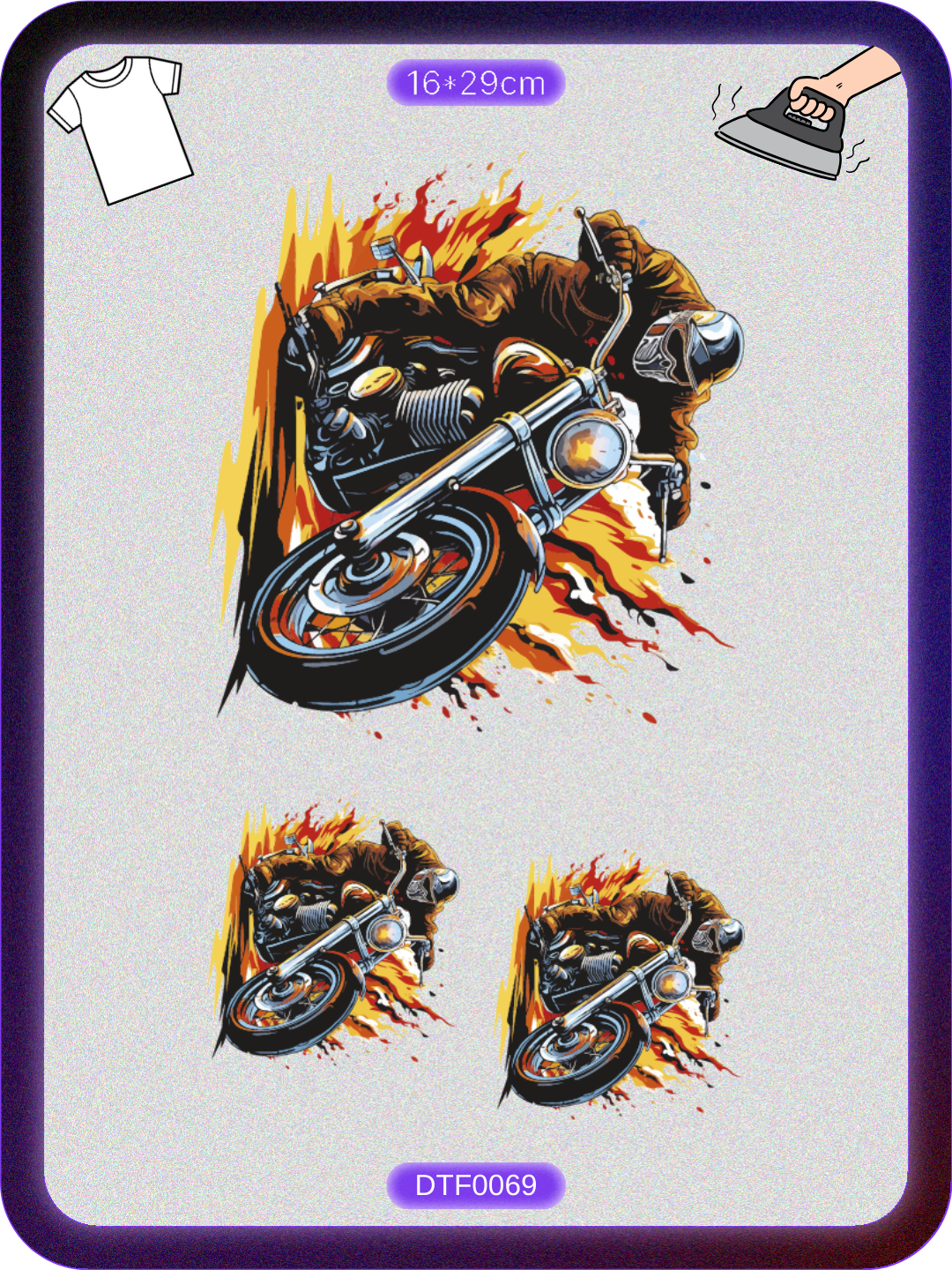 Motosiklet 4 DTF Transfer Kağıdı A4 - Ütüyle Yapıştır Ürün ana görseli