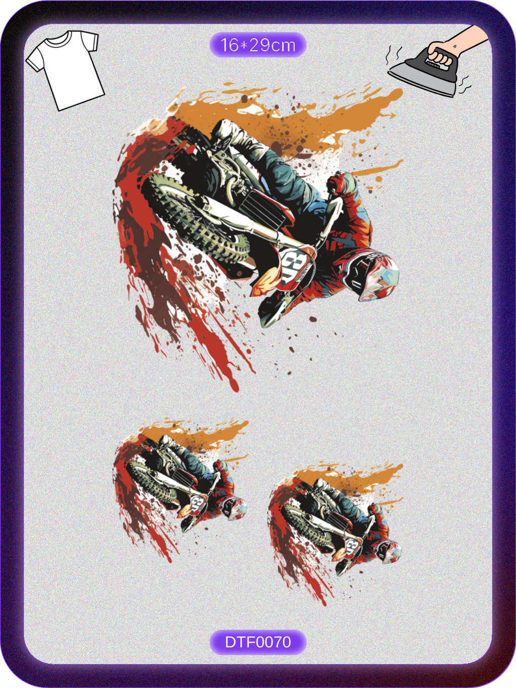 Motosiklet 5 DTF Transfer Kağıdı A4 - Ütüyle Yapıştır