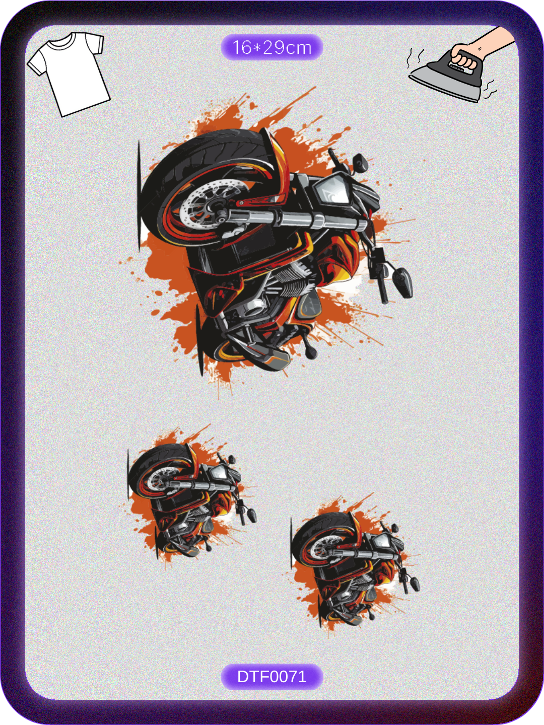 Motosiklet 6 DTF Transfer Kağıdı A4 - Ütüyle Yapıştır Ürün ana görseli