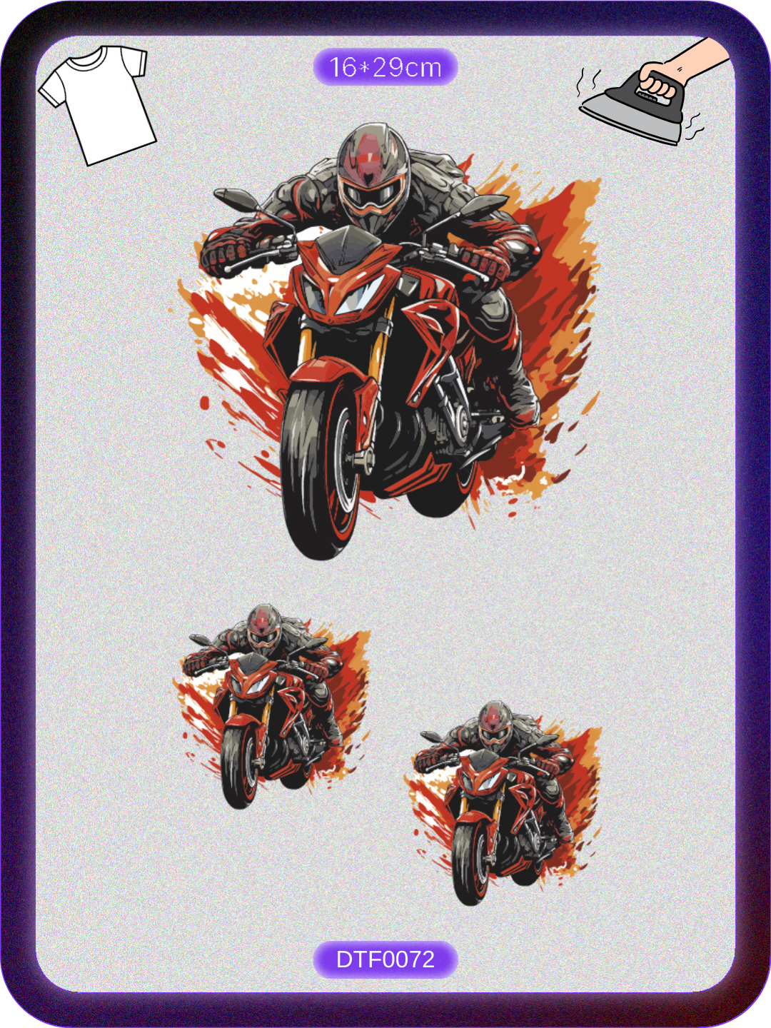 Motosiklet 7 DTF Transfer Kağıdı A4 - Ütüyle Yapıştır Ürün ana görseli