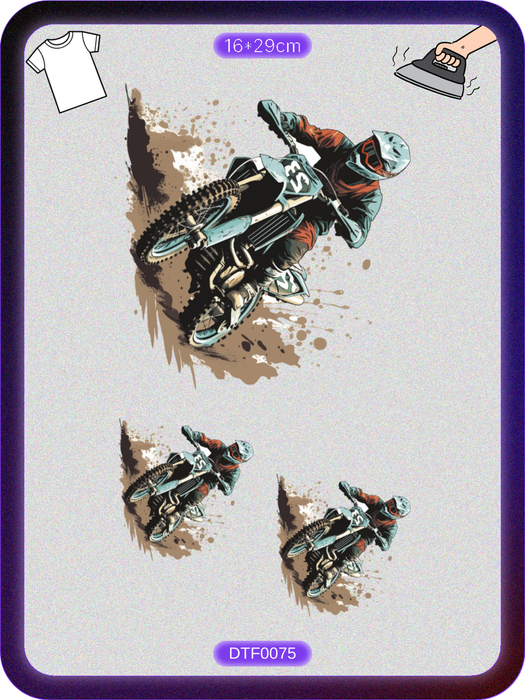 Motosiklet 10 DTF Transfer Kağıdı A4 - Ütüyle Yapıştır