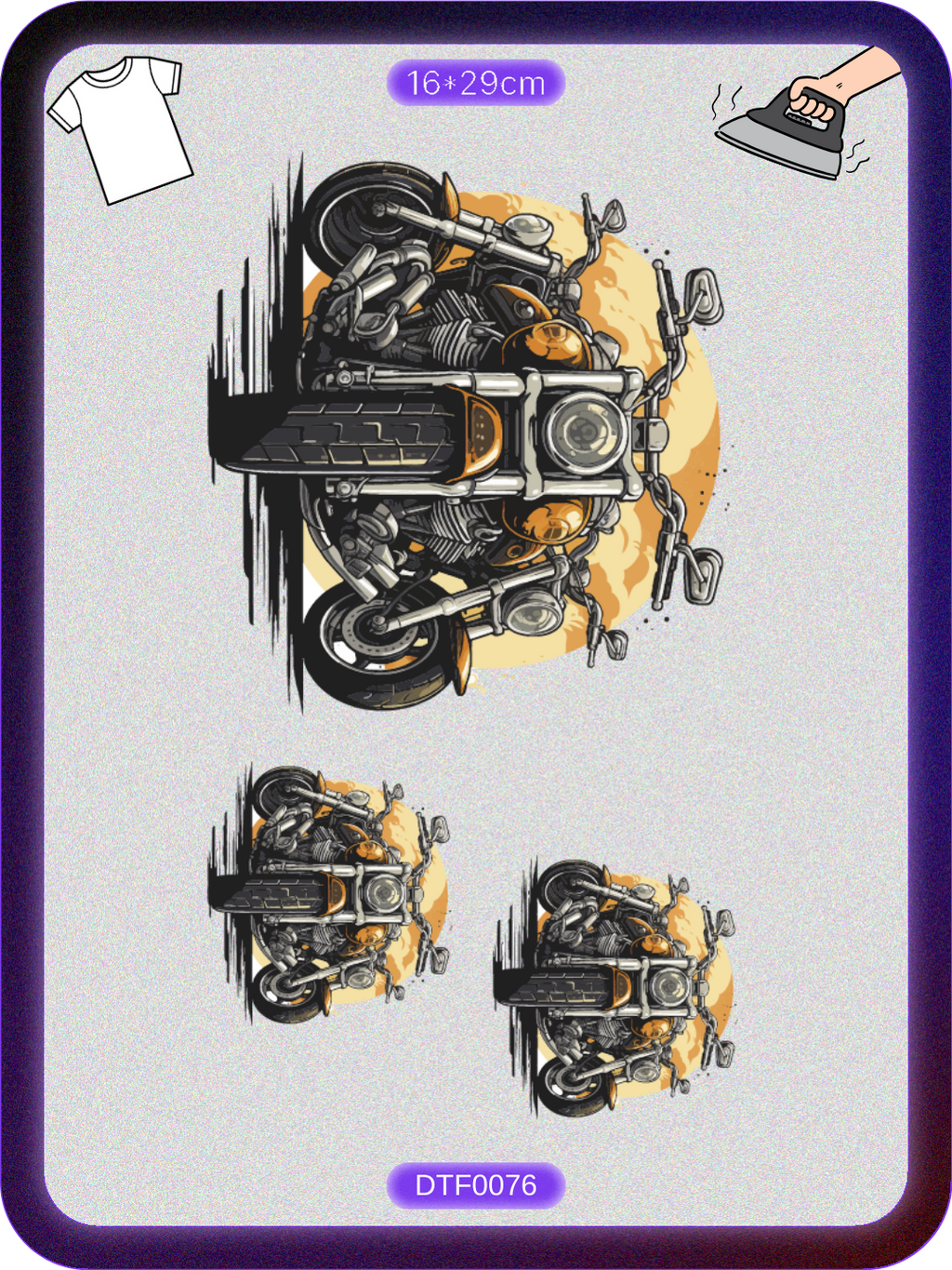 Motosiklet 11 DTF Transfer Kağıdı A4 - Ütüyle Yapıştır