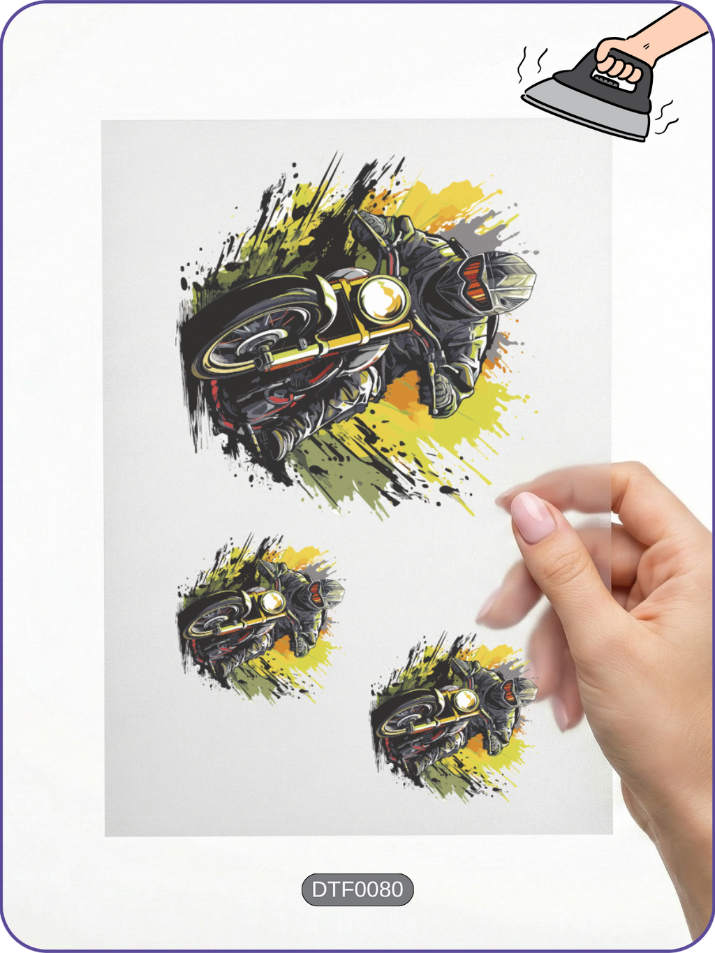 Motorcycle 18 DTF Transfer Paper A4 - Iron-On