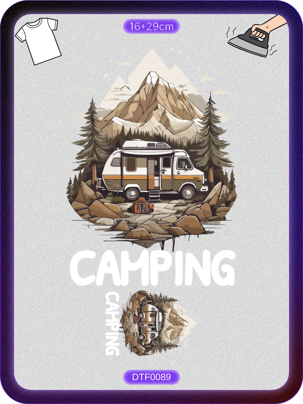 Camping DTF Transfer Kağıdı A4 - Ütüyle Yapıştır