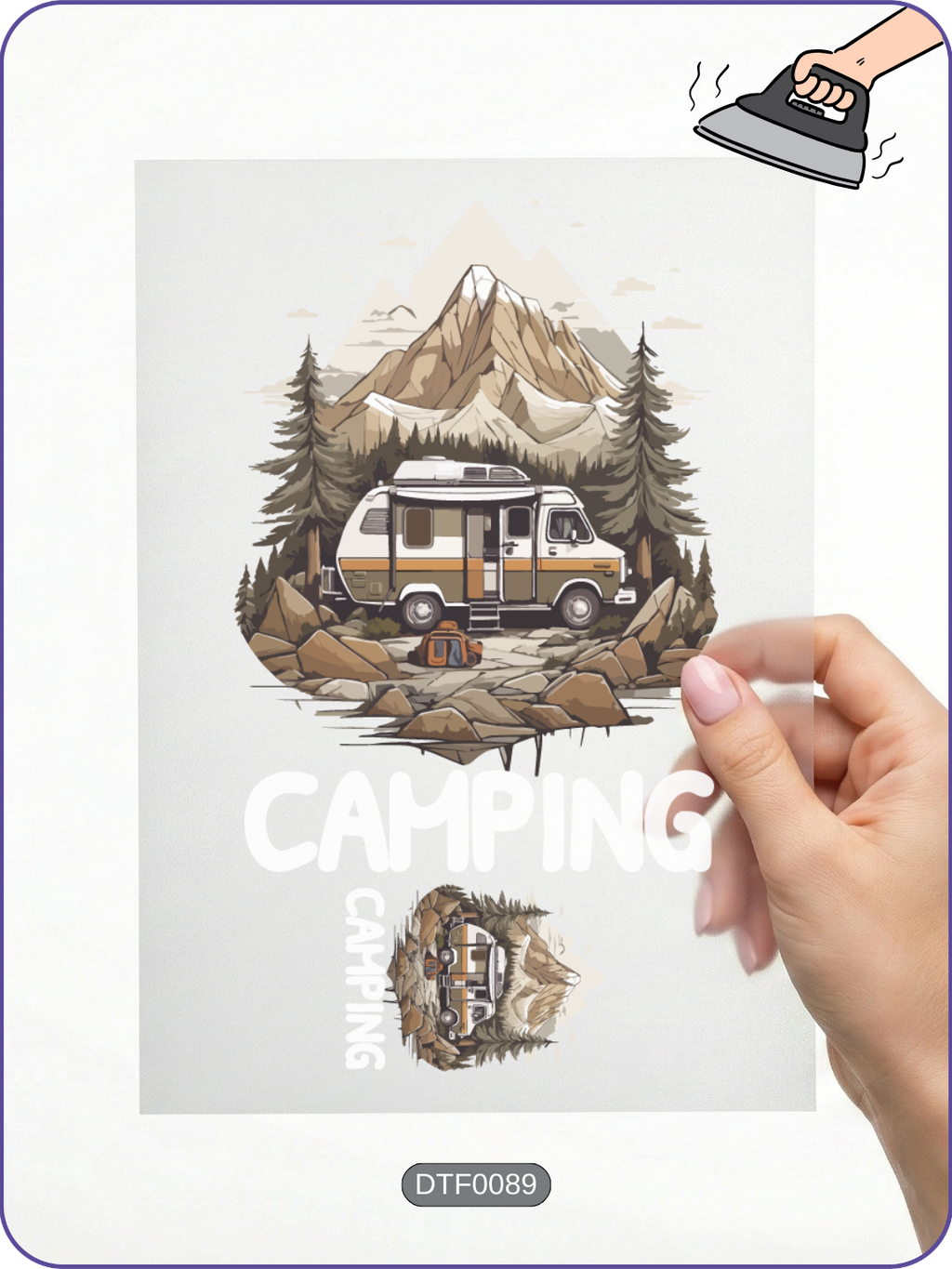 Camping DTF Transfer Kağıdı A4 - Ütüyle Yapıştır