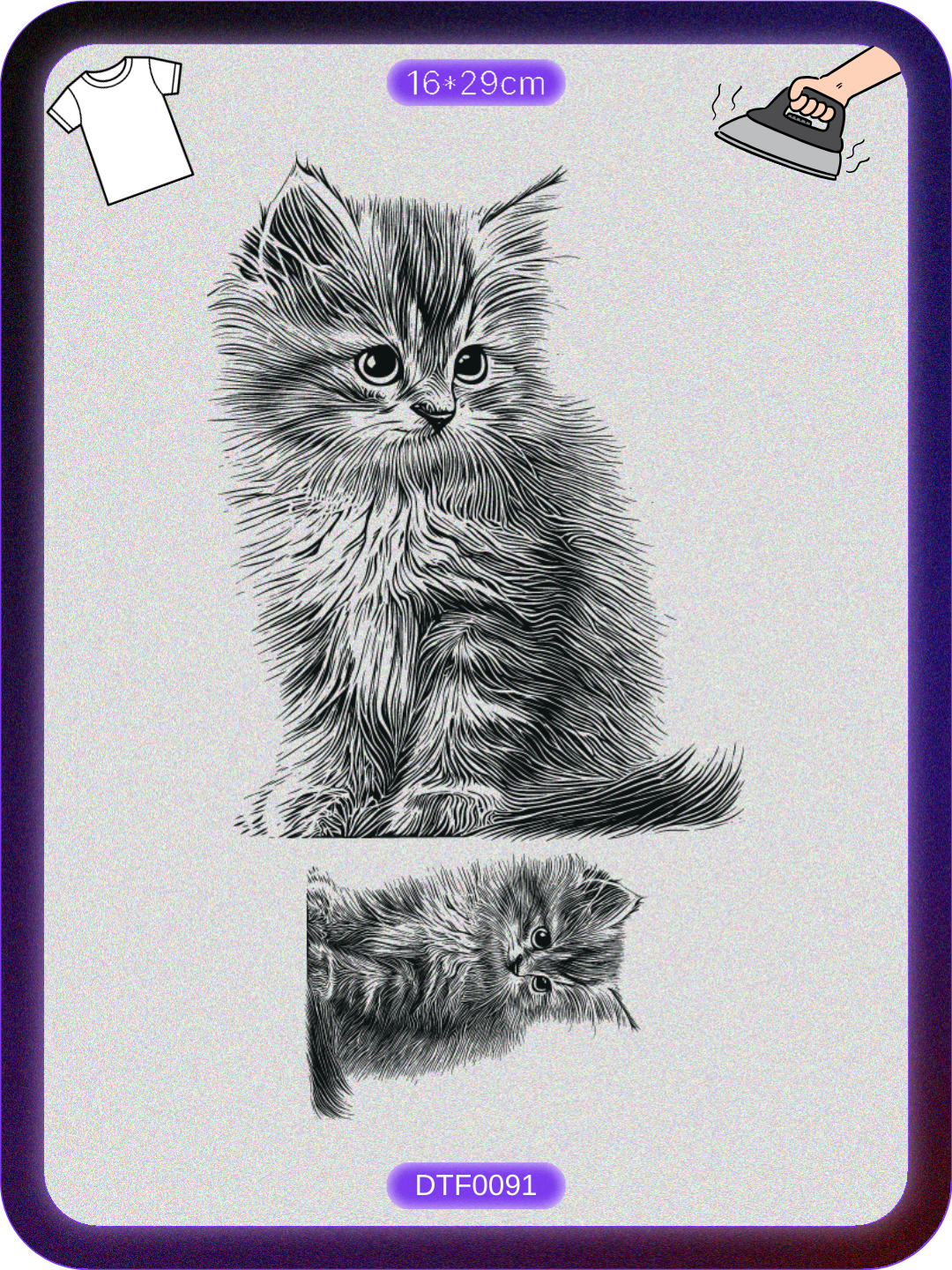 Kedi 5 DTF Transfer Kağıdı A4 - Ütüyle Yapıştır Ürün ana görseli
