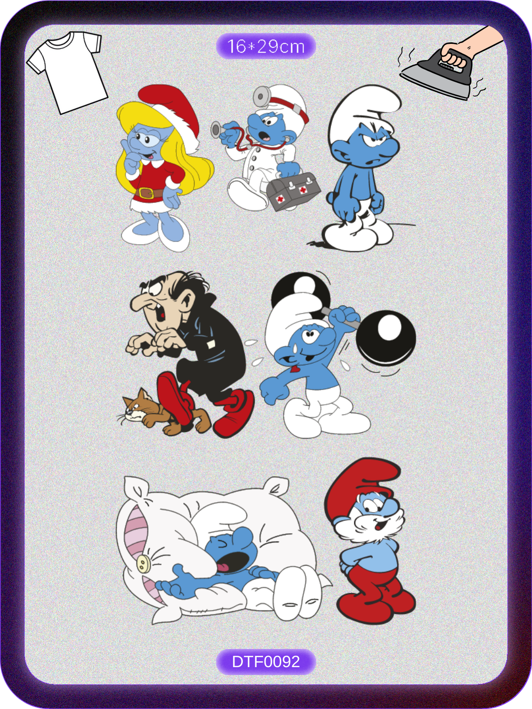 Şirinler 1 DTF Transfer Kağıdı A4 - Ütüyle Yapıştır