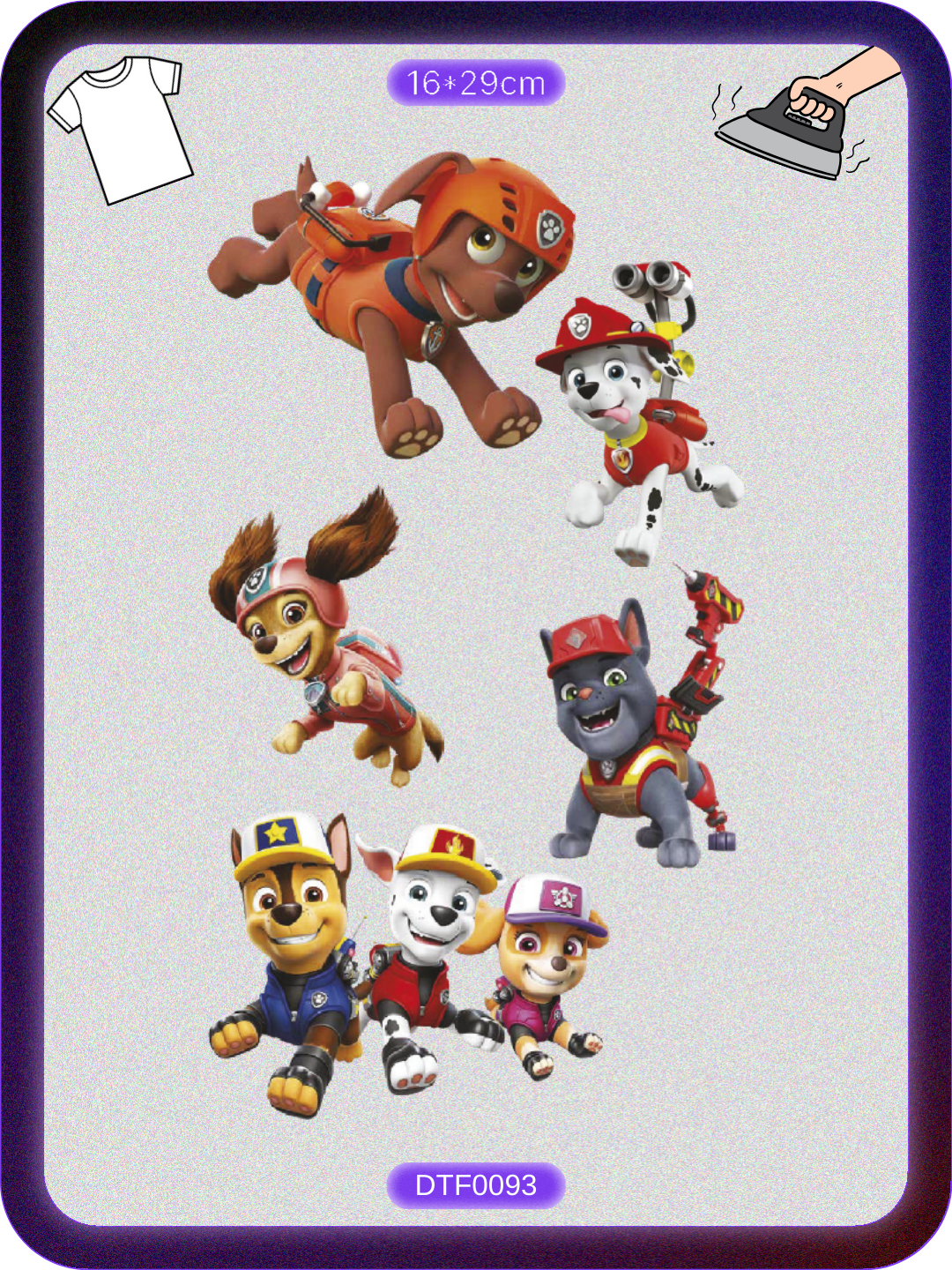 Paw Patrol 1 DTF Transfer Paper A4 - Iron-On Main image