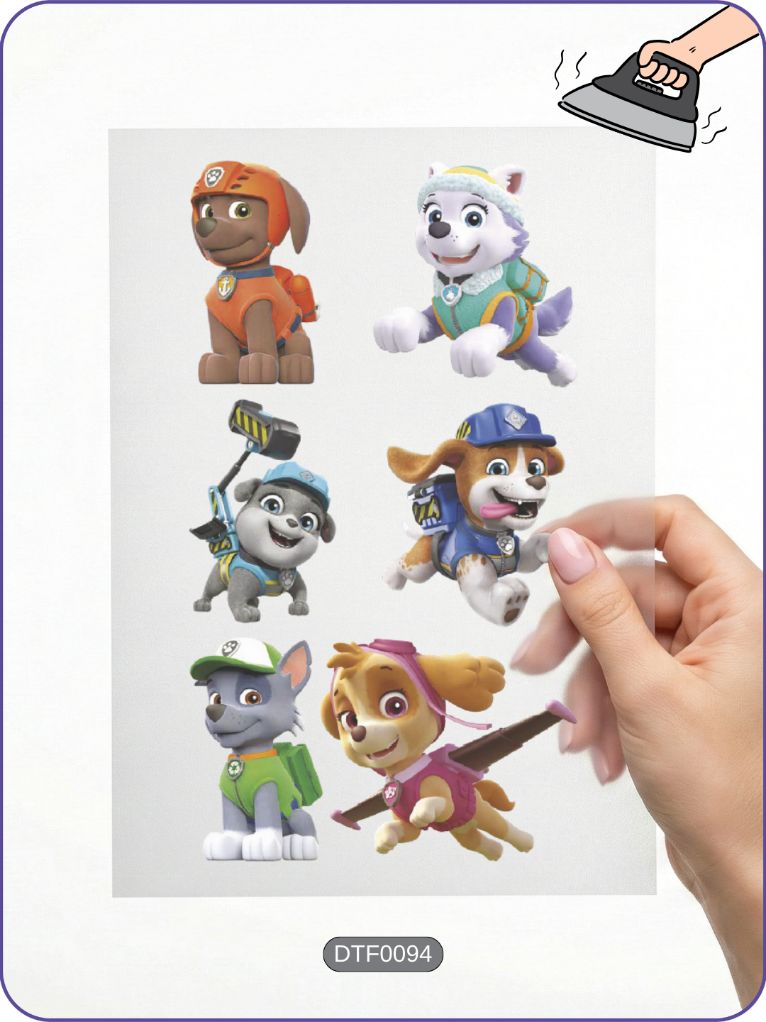 Paw Patrol 1 DTF Transfer Paper A4 - Iron-On Main image