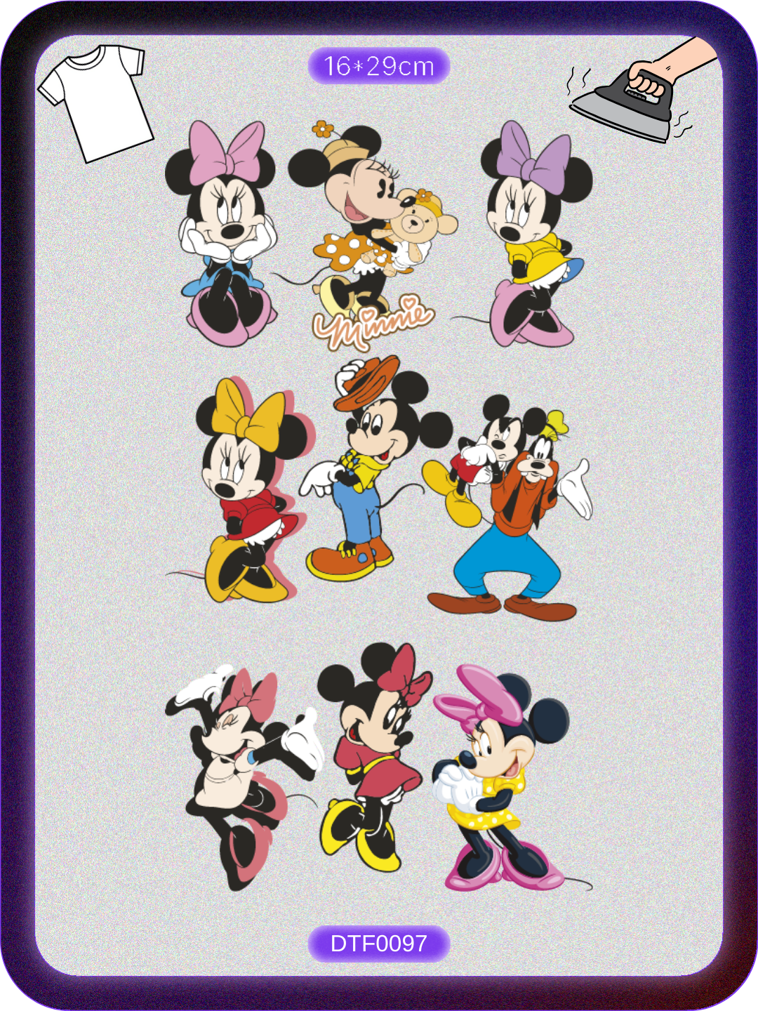 Minnie Mouse Mickie Mouse 1 DTF Transfer Kağıdı A4 - Ütüyle Yapıştır Ürün ana görseli