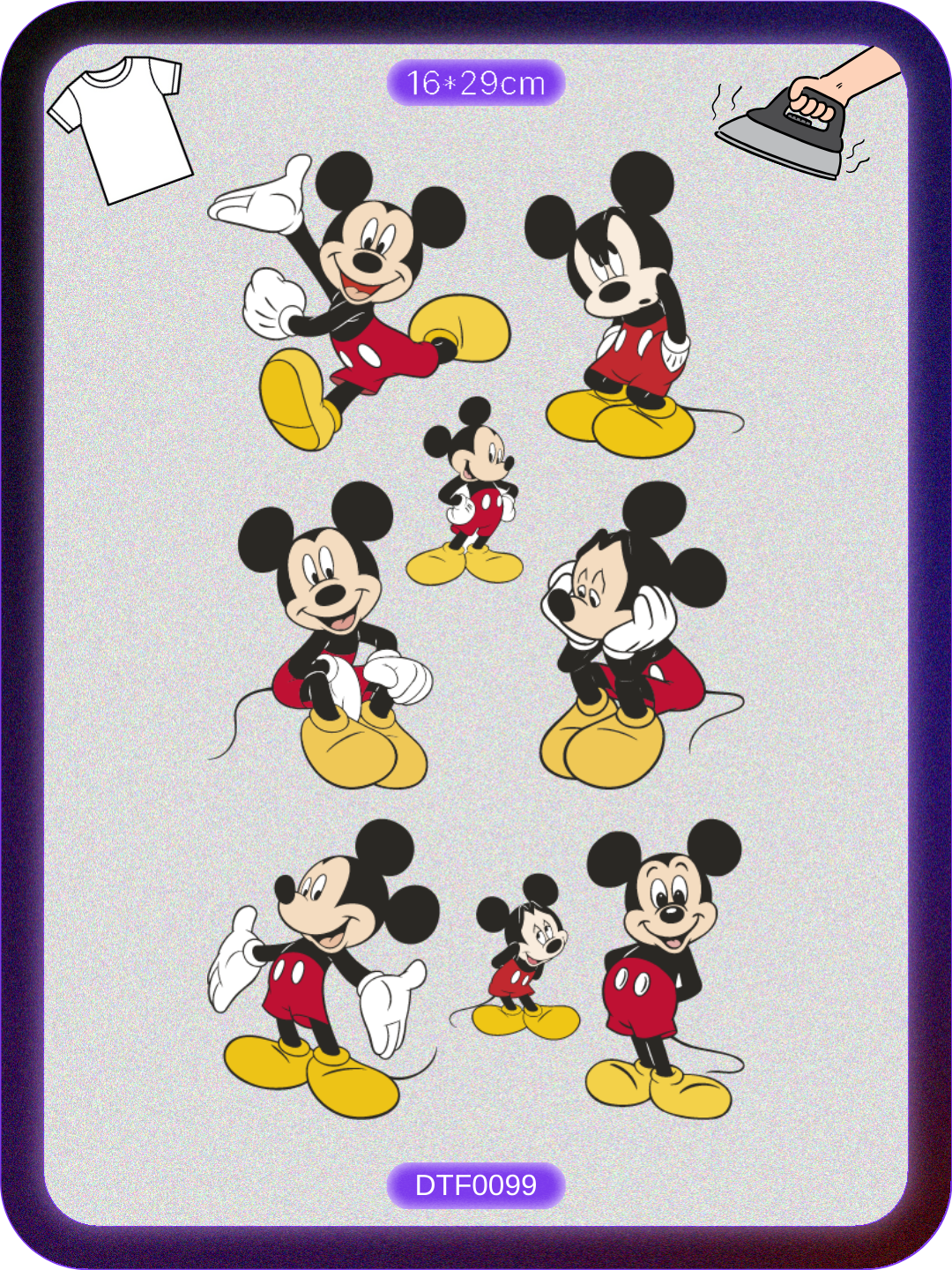 Mickie Mouse 2 DTF Transfer Kağıdı A4 - Ütüyle Yapıştır Ürün ana görseli