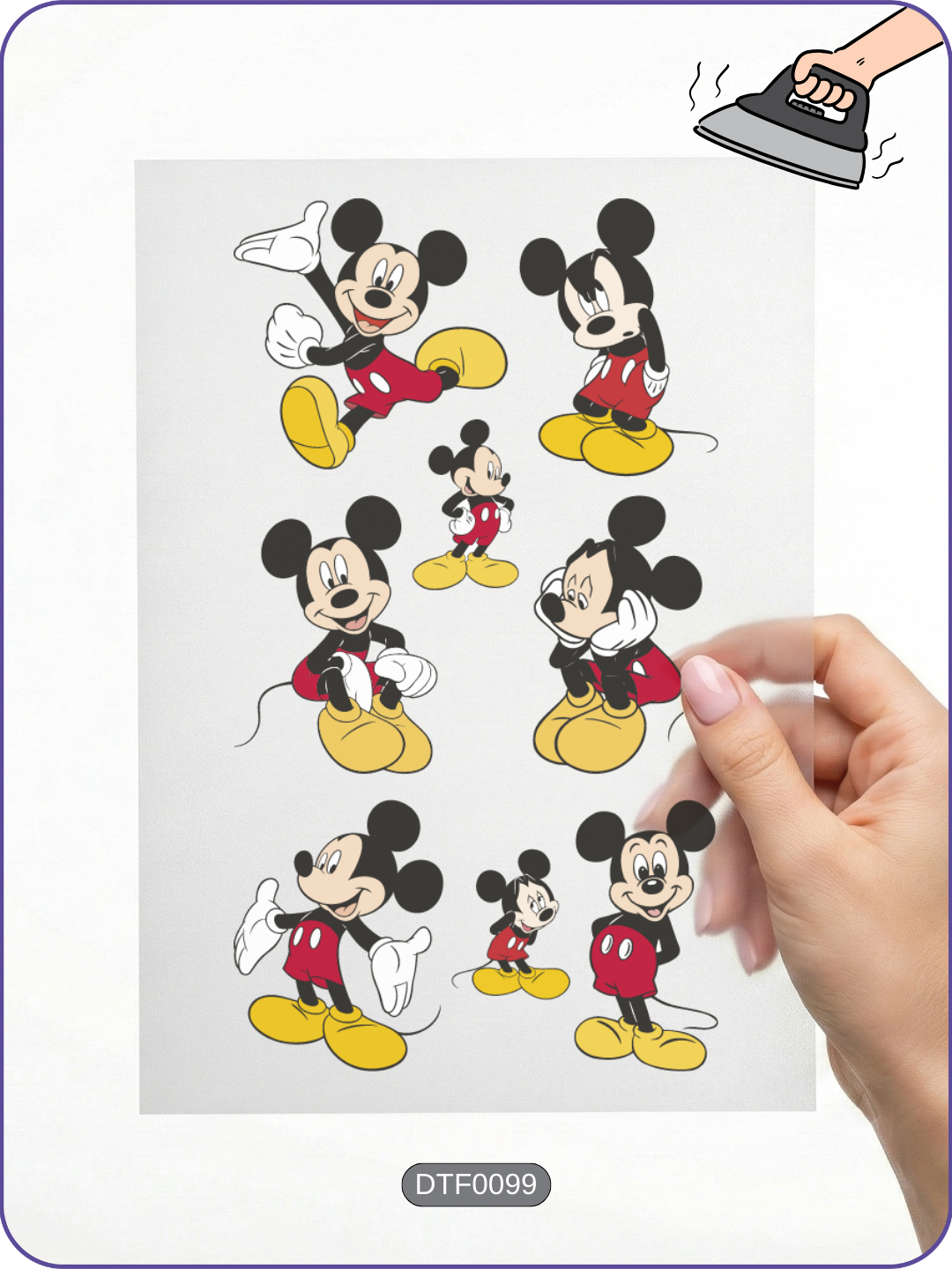 Mickie Mouse 1 DTF Transfer Paper A4 - Iron-On