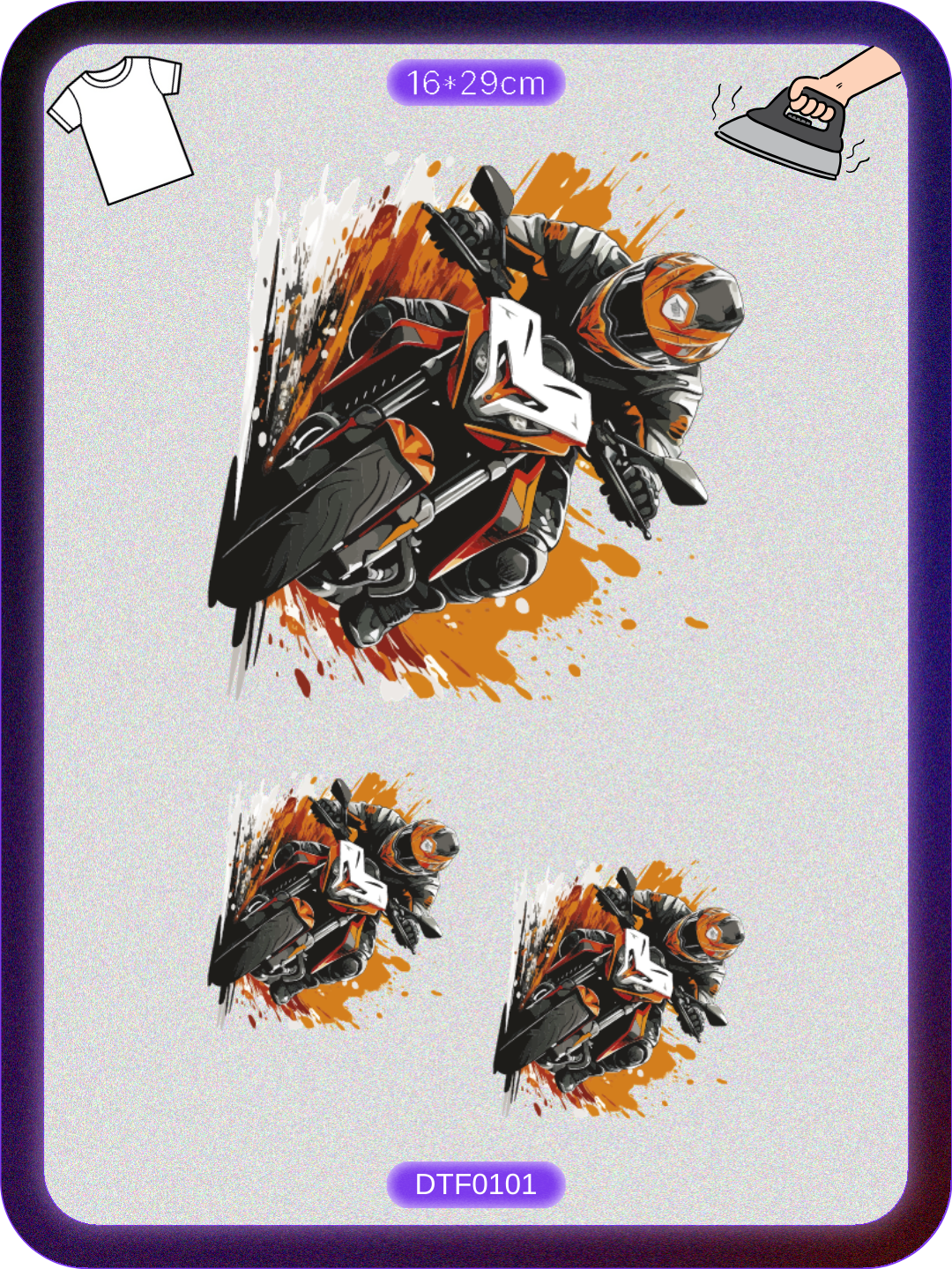 Motosiklet 18 DTF Transfer Kağıdı A4 - Ütüyle Yapıştır Ürün ana görseli