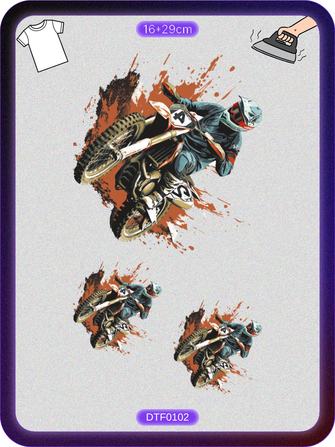 Motosiklet 19 DTF Transfer Kağıdı A4 - Ütüyle Yapıştır