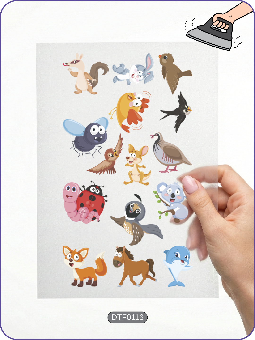 Tatlı Hayvanlar 1 DTF Transfer Kağıdı A4 - Ütüyle Yapıştır Ürün ana görseli