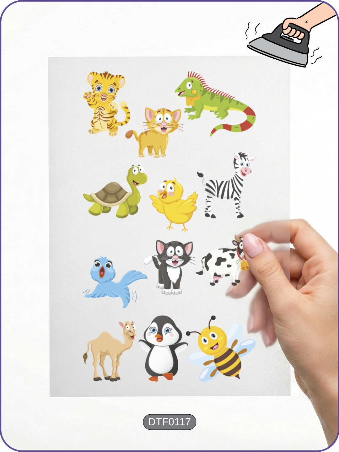 Tatlı Hayvanlar 2 DTF Transfer Kağıdı A4 - Ütüyle Yapıştır Ürün ana görseli