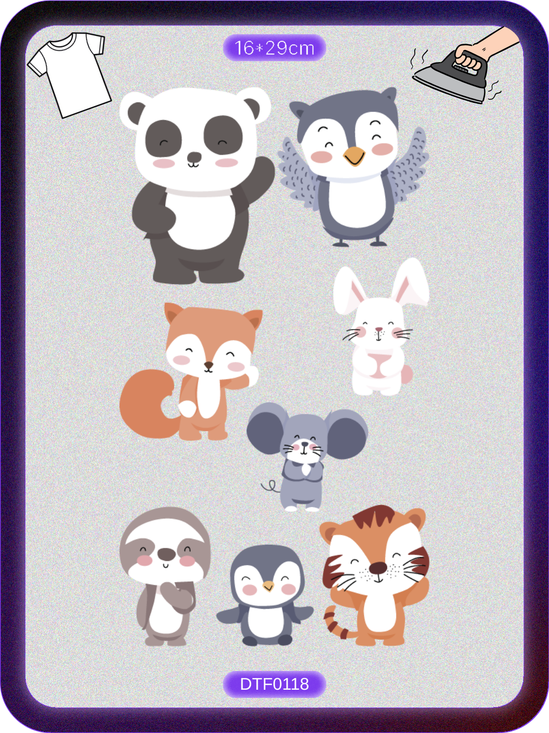 Tatlı Hayvanlar 3 DTF Transfer Kağıdı A4 - Ütüyle Yapıştır Ürün ana görseli