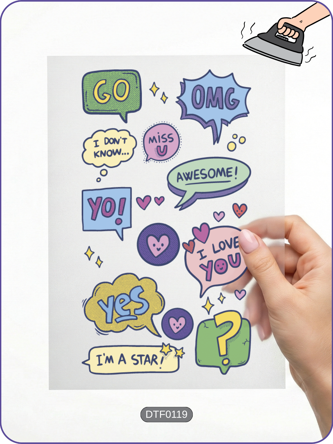 Tatlı Sticker DTF Transfer Kağıdı A4 - Ütüyle Yapıştır Ürün ana görseli