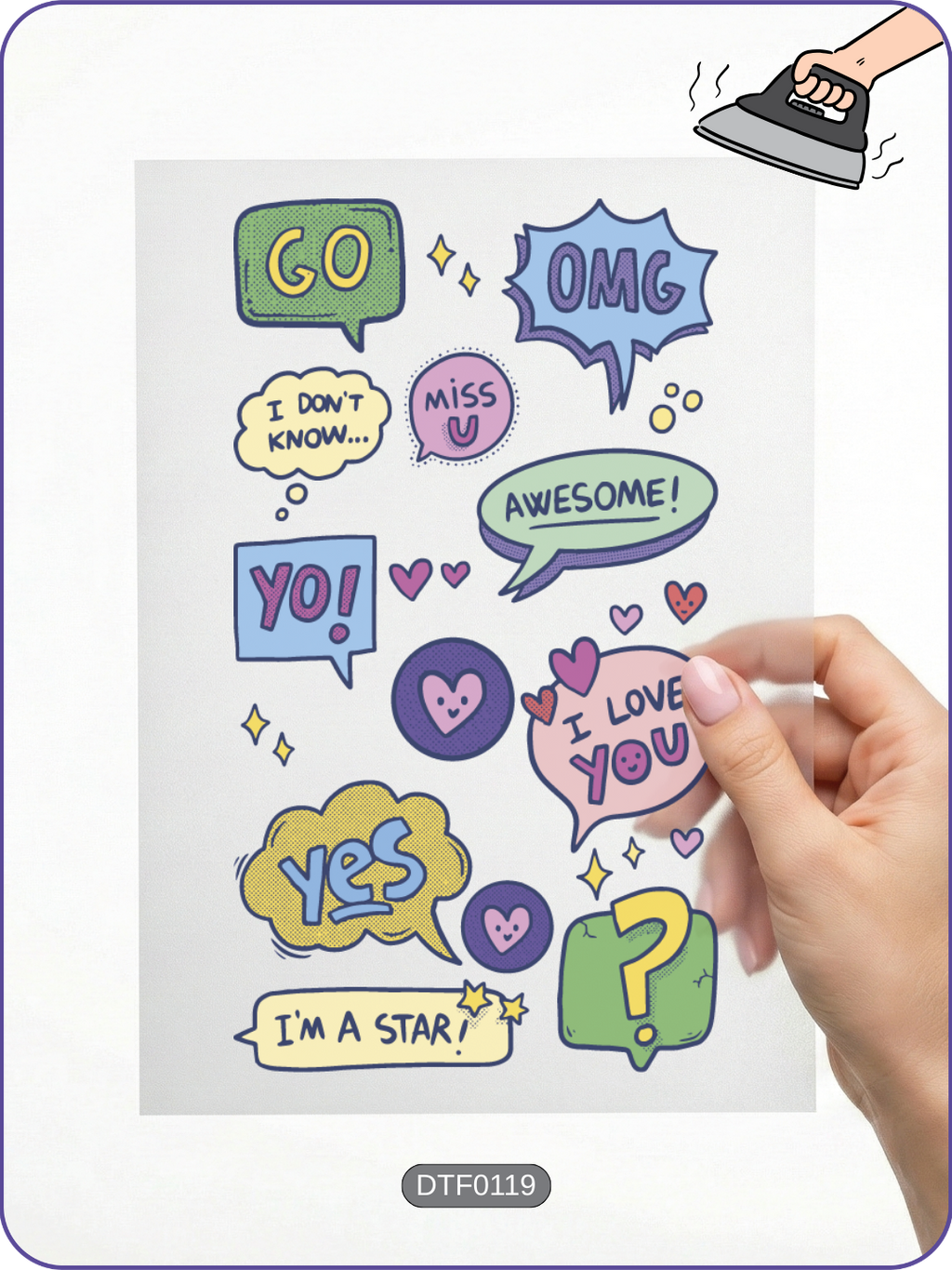 Tatlı Sticker DTF Transfer Kağıdı A4 - Ütüyle Yapıştır