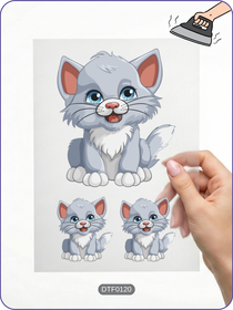 Kedi 8 DTF Transfer Kağıdı A4 - Ütüyle Yapıştır