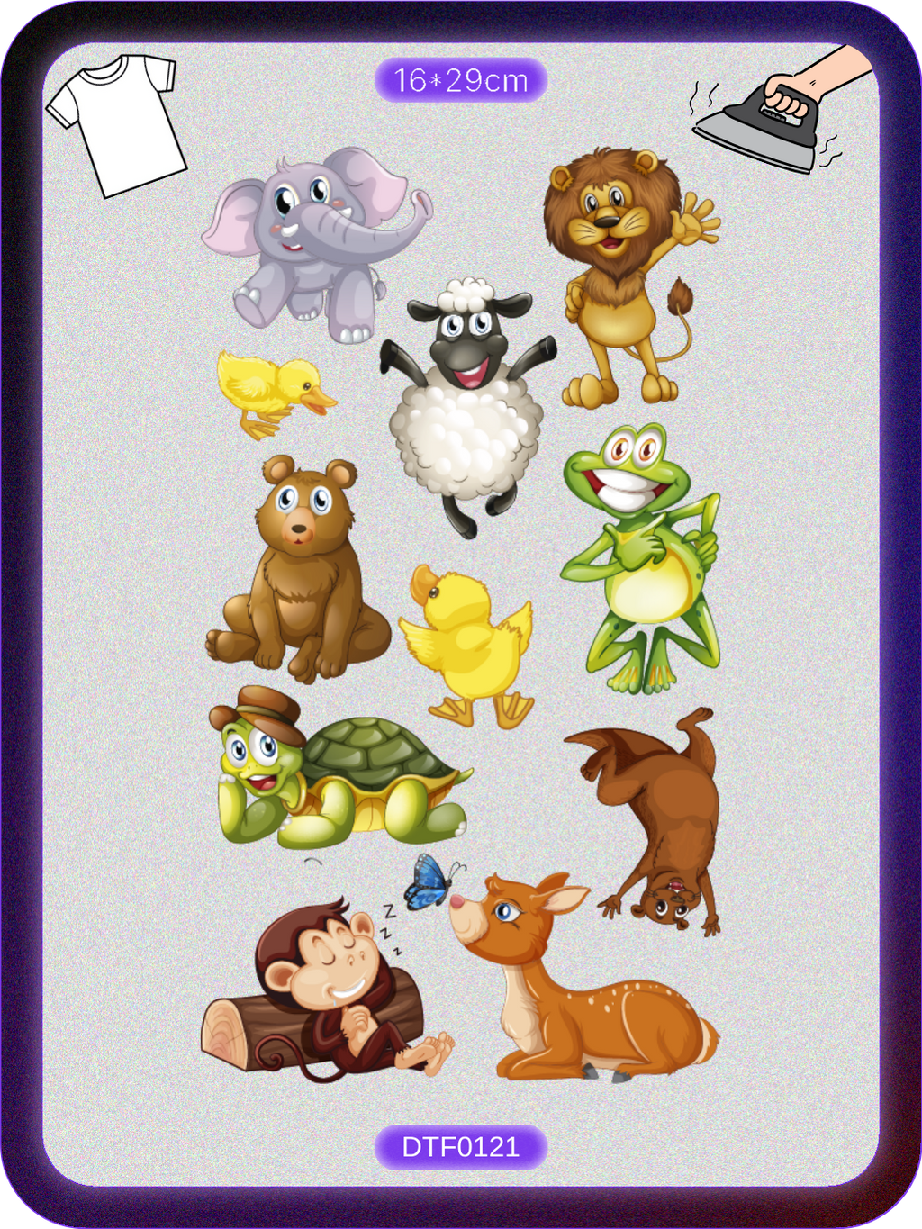 Tatlı Hayvanlar 4 DTF Transfer Kağıdı A4 - Ütüyle Yapıştır