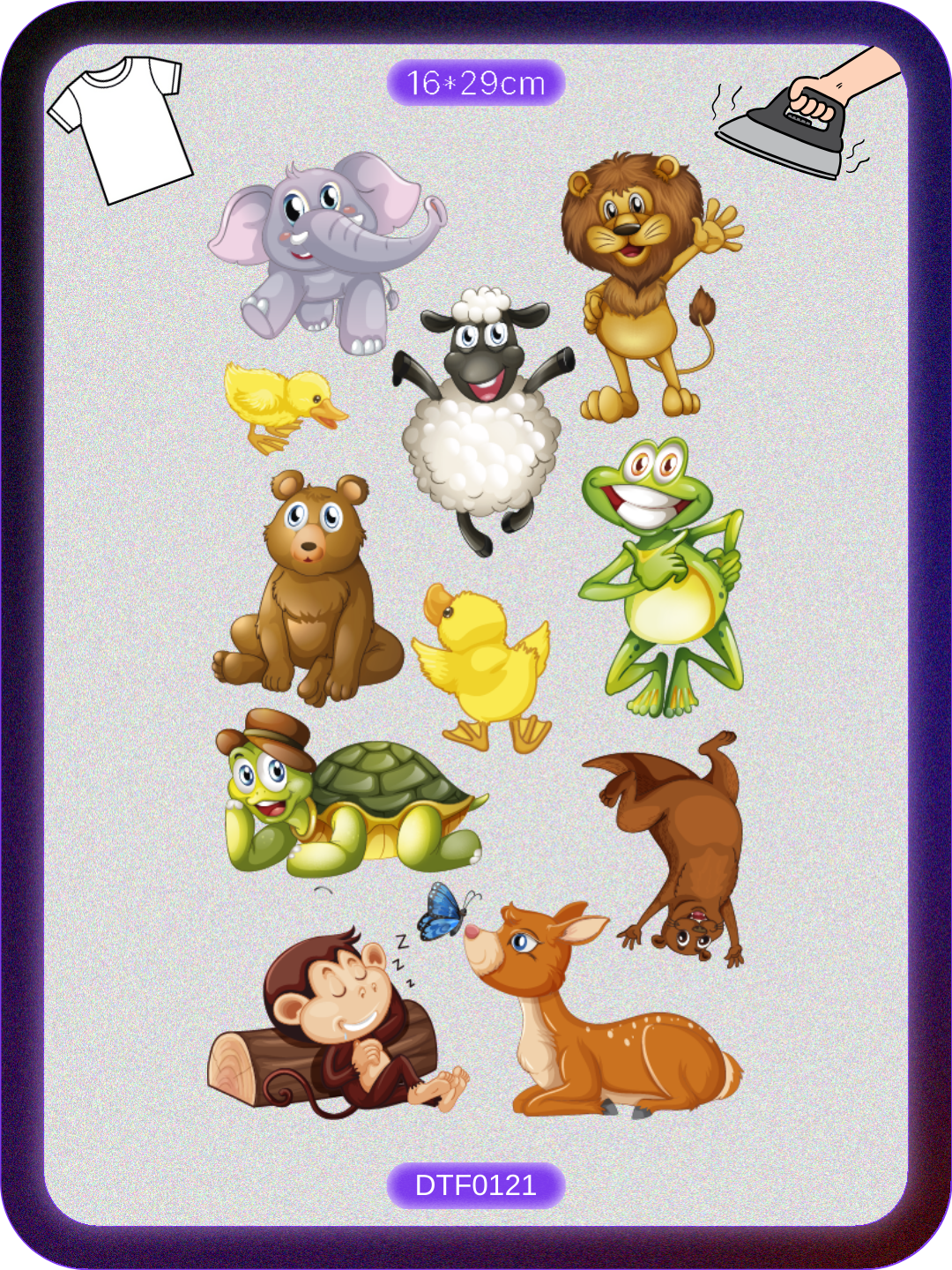 Tatlı Hayvanlar 4 DTF Transfer Kağıdı A4 - Ütüyle Yapıştır