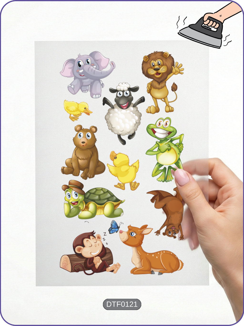 Sweet Animals 10 DTF Transfer Paper A4 - Iron-On