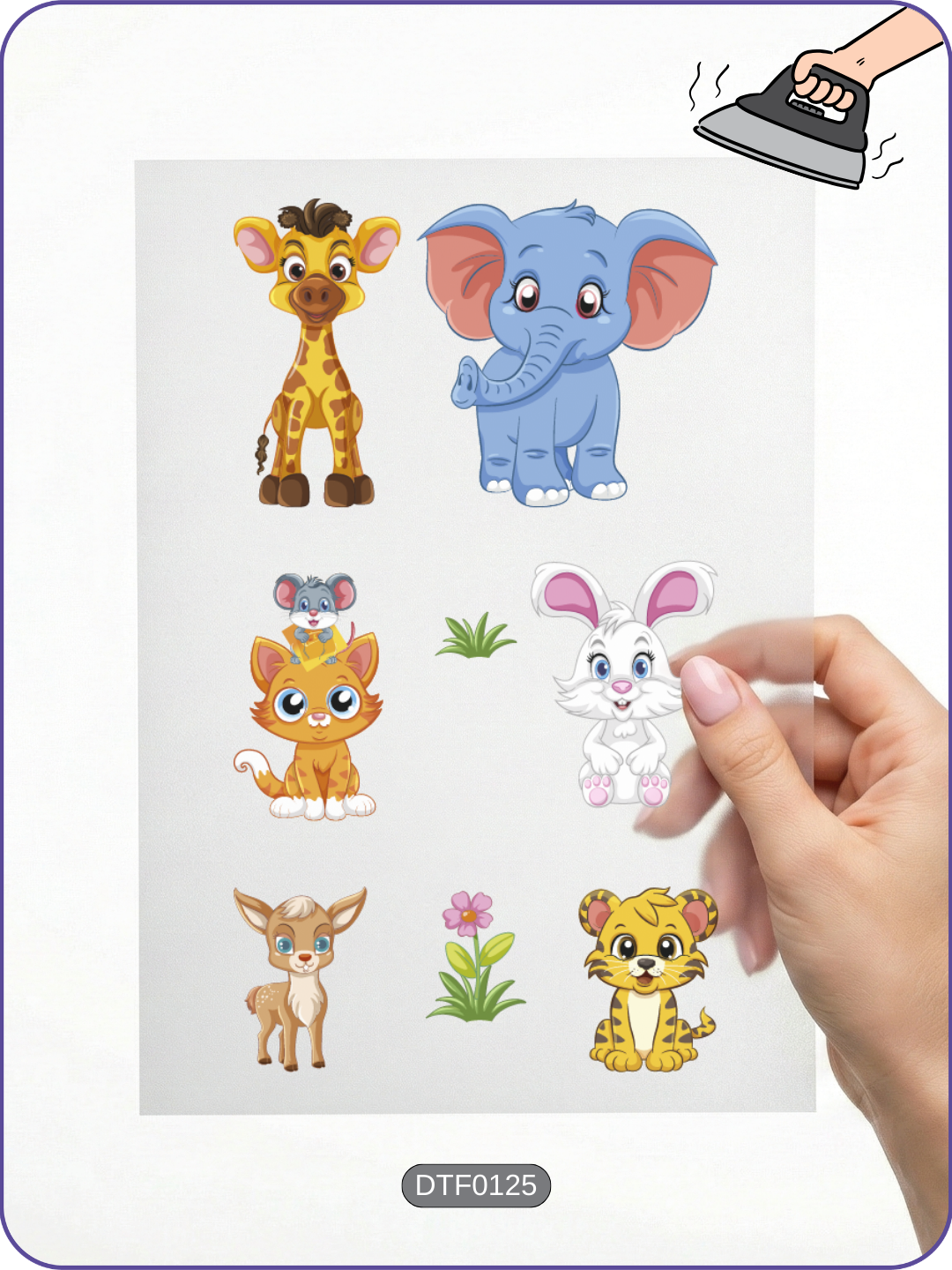 Tatlı Hayvanlar 5 DTF Transfer Kağıdı A4 - Ütüyle Yapıştır Ürün ana görseli