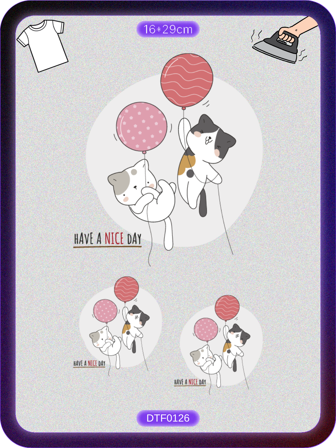 Kedi 9 DTF Transfer Kağıdı A4 - Ütüyle Yapıştır Ürün ana görseli