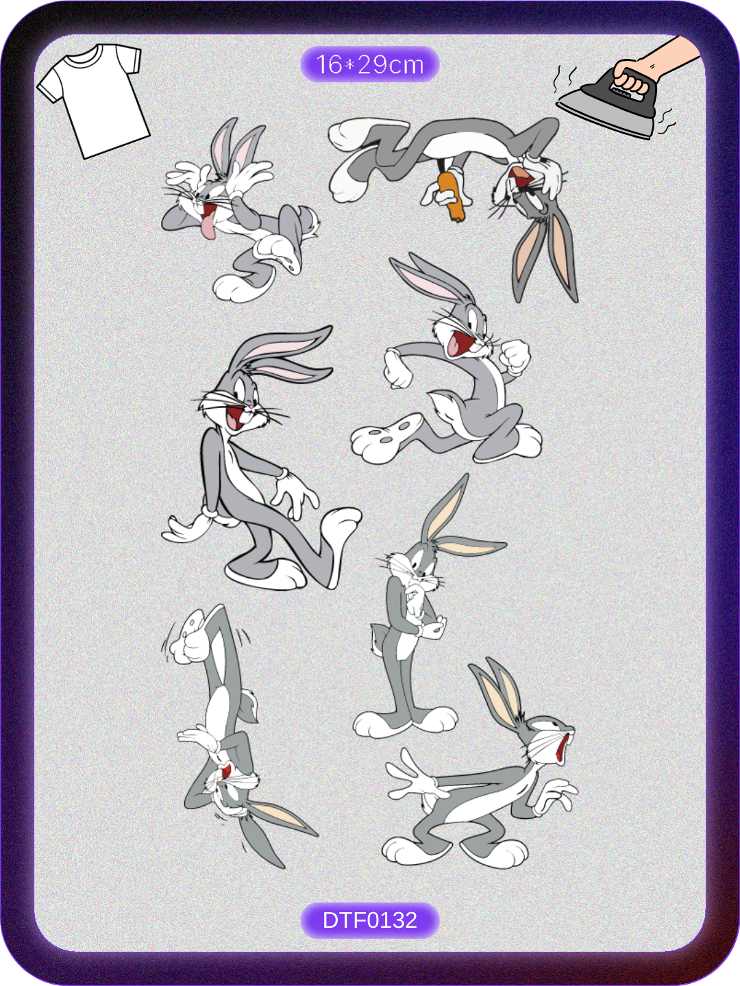 Bugs Bunny 1 DTF Transfer Kağıdı A4 - Ütüyle Yapıştır