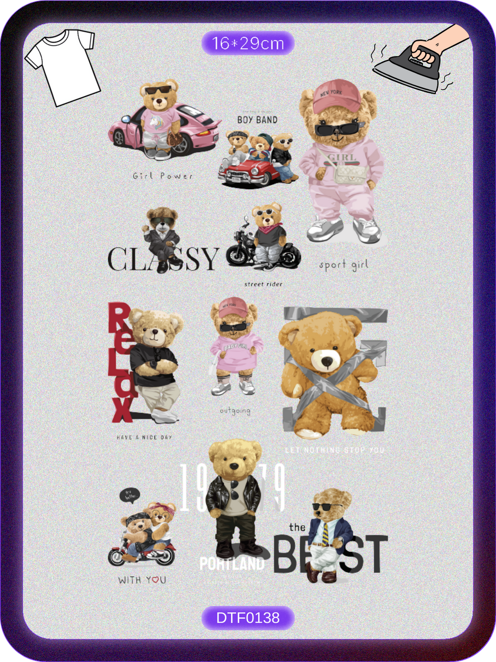 Teddy Ayıcık 3 DTF Transfer Kağıdı A4 - Ütüyle Yapıştır