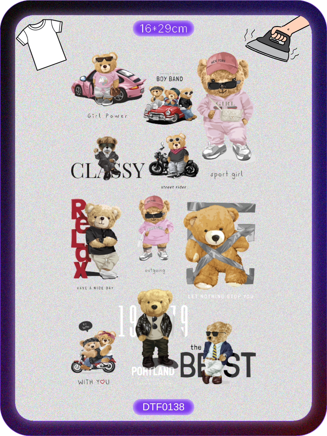 Teddy Ayıcık 3 DTF Transfer Kağıdı A4 - Ütüyle Yapıştır